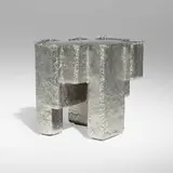 Metal Fossil, Nickel stool by Piergiorgio Robino and Stefania Fersini, 2015, nickel, sold Jun 2025