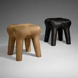 Satyendra Pakhalé, B.M. Lo Horse tables, set of two, 2011, patinated and sandblasted bronze