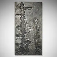 Pierre Sabatier, Empreintes (Wall Sculpture), 1965, textured aluminum
