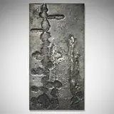 Pierre Sabatier, Empreintes (Wall Sculpture), 1965, textured aluminum