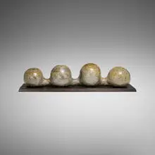 Gustave Tiffoche, Untitled, c. 1970, glazed stoneware, wenge
