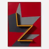 Garry Knox Bennett, Half a Riet, 2006, mahogany, painted wood on panel