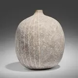Claude Conover, Huxab vessel, 1986, glazed stoneware with engobe decoration