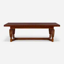 Émile-Jacques Ruhlmann, Drop-leaf dining table, c. 1925, rosewood, rosewood veneer