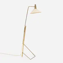 Gino Sarfatti, Floor lamp, model 1045b, 1948, enameled aluminum, brass