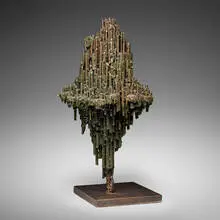 Distant City (from the Cathedral series) by James Bearden, 2015, plasma-carved steel with metallic polywash finish, sold Jun 2025