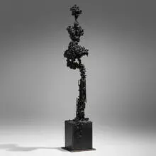 James Bearden, Phantom (from the Cathedral series), 2019, plasma-carved steel with metallic polywash finish