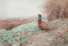 The Lord of the Manor by Charles Whymper, watercolour, offered May 2017