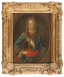 Alexis Simon Belle, Half-length portrait of Prince James Francis Edward Stuart, the 'Old Pretender', oil on canvas, feigned oval