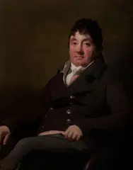 Henry Raeburn, Three-quarter length portrait of Louis Cauvin in brown coat, oil on canvas