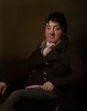 Henry Raeburn, Three-quarter length portrait of Louis Cauvin in brown coat