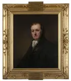 Henry Raeburn, Half-length portrait of Robert Scott Moncrieff in black coat and white stock