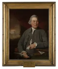 Half-length portrait of Thomas Tod holding a quill by David Martin, oil on canvas, sold Apr 2017