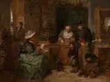 From Hand to Mouth by Thomas Faed Ra Hrsa, oil on canvas, offered Apr 2017