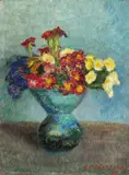 Otto Modersohn, Blumenstrauß, 1927, Öl auf Holz
