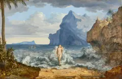 Florian Grospietsch, Venus Anadyomene, 1821, Öl auf Holz (parkettiert)