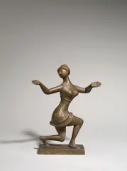Eislauftänzerin by Gerhard Marcks, 1962, Bronze mit goldbrauner Patina, sold Nov 2019