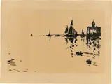 Emil Nolde, Heller Tag, 1907, Lithografie auf braunem Papier