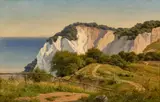 Carsten Henrichsen, Sommertag am Møns Klint, 1855, Öl auf Leinwand