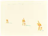 Norbert Bisky, Der letzte Schlag, 2004, Aquarell und Bleistift auf Velin