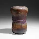 Garden Seat (with rattle) by Toshiko Takaezu, glazed stoneware, sold May 2022