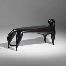 Judy Kensley McKie, Jaguar bench, 1992, patinated bronze