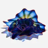 Cobalt Persian Set with Red Lip Wraps by Dale Chihuly, 1996, hand-blown glass, sold May 2022