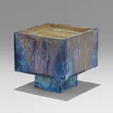 Otto Natzler, Cube with recessed top and square base