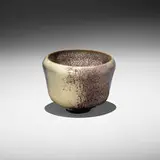 Rare double-curved bowl by Gertrud and Otto Natzler, 1956, stoneware with Sang and Ivory Reduction Fired glaze, sold May 2022