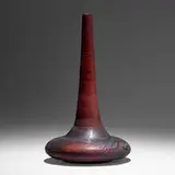 Gertrud and Otto Natzler, Rare squat bottle form with long neck