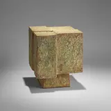 Otto Natzler, Large fragmented cube on tall pyramidal base