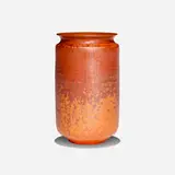 Gertrud and Otto Natzler, Cylindrical vase form with indented lip