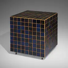 Piet Hein Eek, Waste Tile Cube cabinet, c. 2000, lacquered plywood, steel