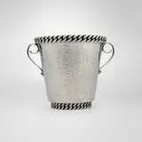 Jean Desprès, Ice bucket, c. 1960, silver-plated metal