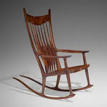 Sam Maloof, Rocker, 2001, rosewood