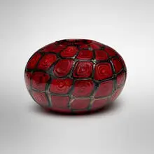 Murrine Spirale or Boboli vase by Fratelli Toso, 1961-65, fused glass murrine, sold Jun 2025