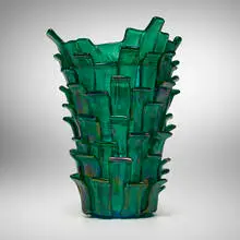Ritagli vase, model 551 by Fulvio Bianconi, 1989 / 1991, iridized glass, sold Jun 2025