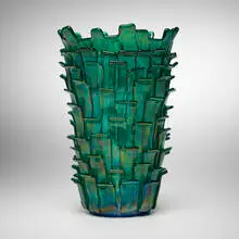 Fulvio Bianconi, Ritagli vase, model 551, 1989 / 1992, iridized glass