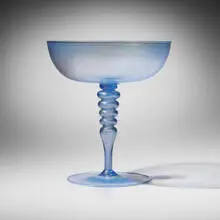 Soffiato vase, model 5278 by Vittorio Zecchin, c. 1925, iridized soffiato glass, sold Jun 2025