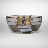 Parabolici bowl by Ercole Barovier, 1957, alternating glass tesserae edged in amethyst, sold Jun 2025