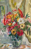 A Summer Bouquet by Sir William MacTaggart Pprsa Ra Frse HonRSW Lld, oil on board, offered Apr 2017