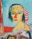 John Bellany Cbe Ra Hrsa LLD, Head of a Woman, oil on canvas