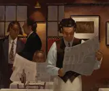 Jack Vettriano Obe Hon Lld, Handsome Lazy Waiter, oil on canvasboard