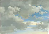Deutsch, 1846, Wolkenstudie, Öl auf Leinwand auf Pappe