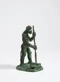 Jörg Immendorff, Affe mit Besen, 2006, Bronze, grün-schwarz patiniert. Höhe: 17 cm (6 ¾ in.)