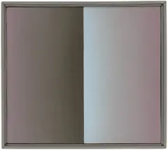 Raimer Jochims, Je doch“ (chromatische Zweifläche), 1968, Acryl auf Hartfaser (zweiteilig), im Künstlerrahmen