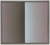 Raimer Jochims, Je doch“ (chromatische Zweifläche), 1968, Acryl auf Hartfaser (zweiteilig), im Künstlerrahmen