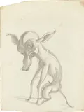 Heinrich Hoerle, Dadahund". Anfang 1920er-Jahre