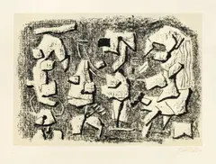 Willi Baumeister, Salomé und der Prophet, 1946, Original-Kartonmappe mit 11 Farblithographien und 1 Lithographie, jeweils auf festem Papier
