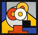 Louise (Lou) Loeber, Stilleven met Kopjes II, 1928, Öl auf Karton